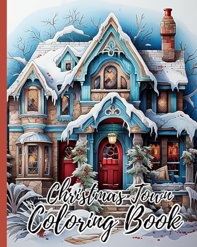 Christmas Town Coloring Book For Kids: Coloring Pages Gift for Kids And Adults Relaxation, 34 Simple Christmas Designs von Blurb