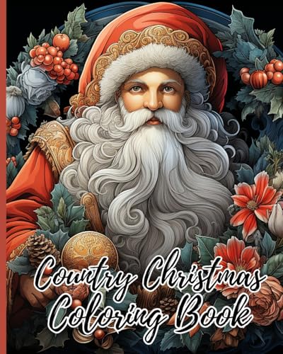 Country Christmas Coloring Book For Kids: Festive Christmas Scenery Book, Featuring Super Cute, Big And Easy To Color von Blurb