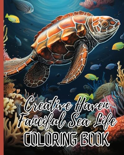 Creative Haven Fanciful Sea Life Coloring Book: Fun Coloring Pages For Kids Ages 4-10, Features Amazing Ocean Animals To Color von Blurb