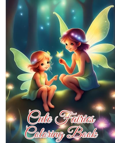 Cute Fairies Coloring Book: Beautiful Flower Fairies Illustrations, Relaxation, Gift For Adults, Kids von Blurb