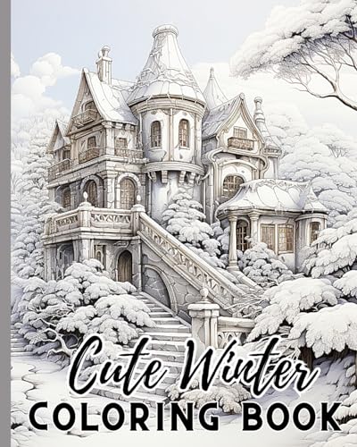 Cute Winter Coloring Book: 34 Coloring Pages For Adults And Kids, A Christmas Coloring Book with Santas von Blurb