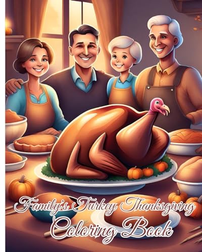 Family's Turkey Thanksgiving Coloring Book: A Collection of Coloring Pages with Thanksgiving Things Such as Turkey, Feast.. von Blurb