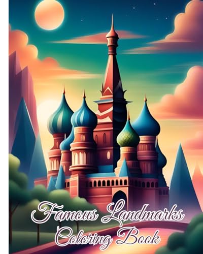 Famous Landmarks Coloring Book: Maps of the World Continents / Famous Monuments Coloring Book for Adults, Kids von Blurb