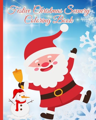 Festive Christmas Scenery Coloring Book: Decorated Homes and Cozy Holiday Porch Designs for Stress Relief and Relaxation von Blurb