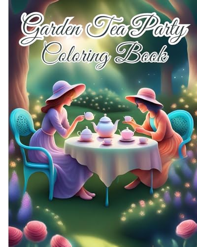 Garden Tea Party Coloring Book: Teapot, Teacup Sets, Afternoon Tea, Garden Tea Party Coloring Pages For Adults von Blurb