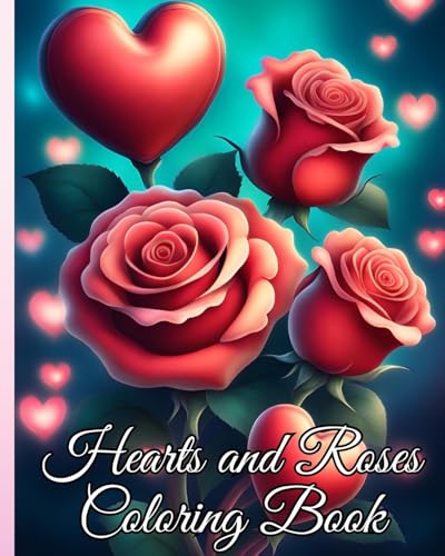 Hearts and Roses Coloring Book: Fabulous Coloring Pages Features Beautiful Illustrations, Valentines Day Book von Blurb
