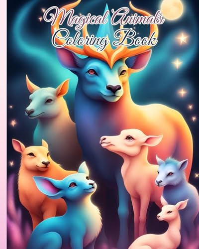 Magical Animals Coloring Book: Fantasy Creatures and Winged Animals Coloring Pages For Kids, Girls, Boys von Blurb