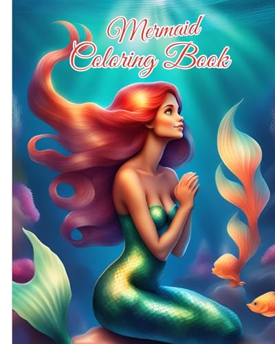 Mermaid Coloring Book For Kids: Enchanting Mermaids in Diverse Dreamscapes for Kids, Cute Coloring Pages von Blurb