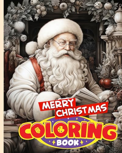 Merry Christmas Coloring Book For Kids and Adults: Easy To Color, Festive Christmas Designs, Calming Christmas Coloring Book von Blurb