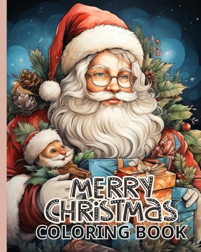 Merry Christmas Coloring Book For Kids: Large Print Easy and Simple Designs with Holidays Scenes and Christmas von Blurb