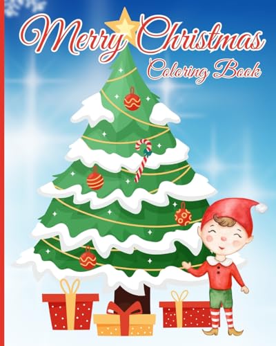 Merry Christmas Coloring Book for Kids: 50 Cute, Big and Fun Christmas Designs; Relaxing Christmas Coloring Pages von Blurb