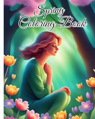 Spring Coloring Book: Beautiful Flower and Lovely Spring Inspired Scenes, Spring-Themed Coloring Book von Blurb