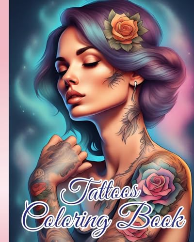 Tattoos Coloring Book for Adults: Vintage Old School and Modern Tattoo Designs, Tattooed, Beautiful Tattoo von Blurb