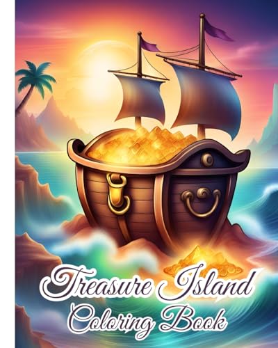 Treasure Island Coloring Book: Variety of Pirates, Pirate Ships, Treasure, Pirates Adventures, Pirate Islands von Blurb