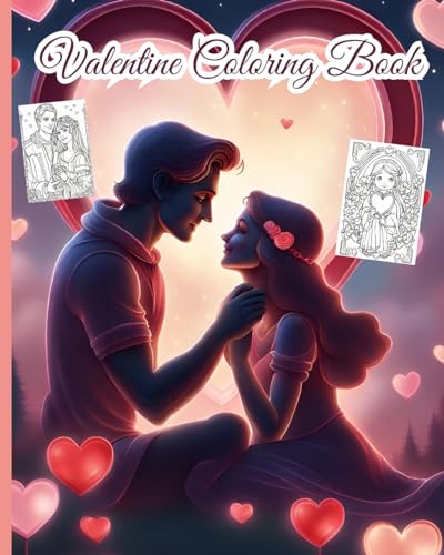 Valentine Coloring Book: Fun and Easy Designs with Hearts, Sweets, Couples Coloring Book For Adults von Blurb