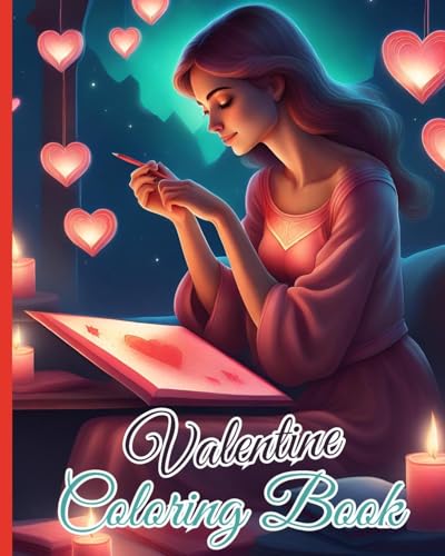 Valentine Coloring Book: Love Coloring Book for Adults Relaxation, Valentine's Day Gift for Him and Her