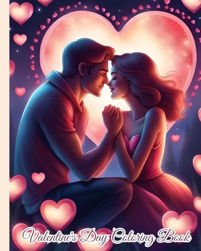 Valentine's Day Coloring Book for Adults: Cute And Sweet Valentine, Hearts, Love, Romance, Couple, Hug, Romantic Scenes von Blurb