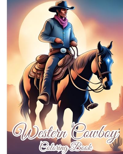 Western Cowboy Coloring Book: Wild West Cowgirl Coloring Pages, Saddle Up for Artistic Adventures, Landscapes von Blurb