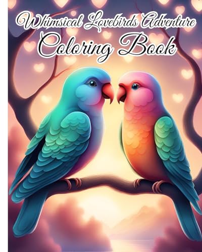 Whimsical Lovebirds Adventure Coloring Book: Valentine Coloring Pages For Relaxation, Stress Relief / Gift For Adults, Women von Blurb