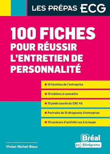 100 fiches pour réussir l'entretien de personnalité: 10 facettes de l'entreprise, 10 métiers à connaitre, 10 poids lourds du CAC 40, Portraits de 10 ... 10 secteurs d'activité vus à la loupe von BREAL