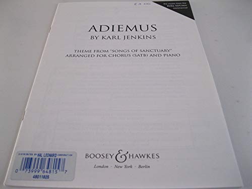 Adiemus: Theme from "Songs of Sanctuary". gemischter Chor (SATB) und Klavier. Chorpartitur.