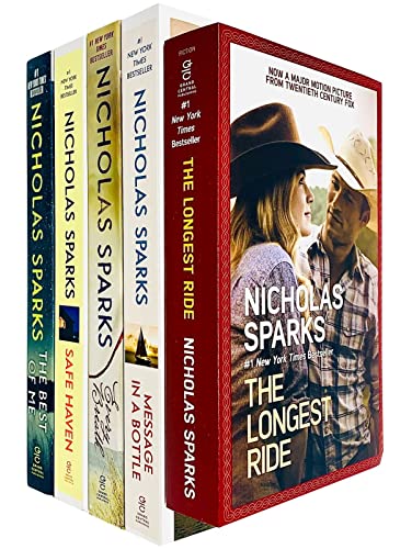 Nicholas Sparks Collection 5 Books Set (Two by Two, Every Breath, Message in a Bottle, The Longest Ride, A Walk to Remember)