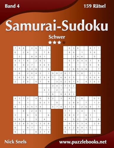 Samurai-Sudoku - Schwer - Band 4 - 159 Rätsel