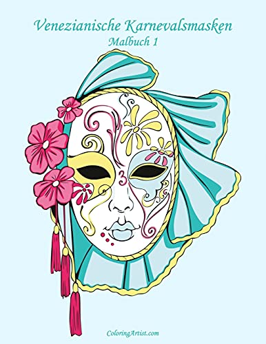 Venezianische Karnevalsmasken Malbuch 1