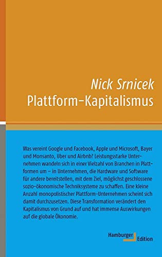 Plattform-Kapitalismus (kleine reihe) von Hamburger Edition