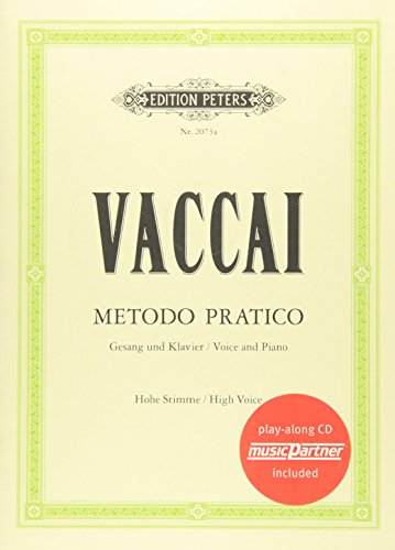 NICOLA VACCAI : METODO PRATICO - HIGH VOICE - RECUEIL + CD