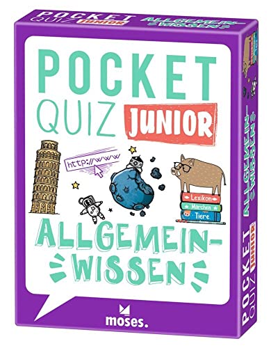 Moses. Pocket Quiz Junior - Allgemeinwissen, Das Kinderquiz mit 100 spannenden Fragen und Fakten zu den Themen Geografie, Geschichte und Sport, Für Kinder ab 8 Jahren