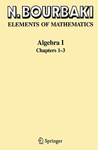 Algebra I: Chapters 1-3 von Springer
