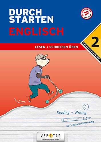 Durchstarten - Englisch Mittelschule/AHS - 2. Klasse: Lesen und Schreiben - Übungsbuch mit Lösungen