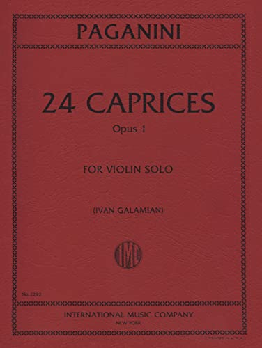 Nicolò Paganini: 24 Caprices Op1 S.Vln Galamian (Violin Solo)