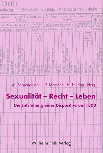 Sexualität, Recht, Leben. Die Entstehung eines Dispositivs um 1800
