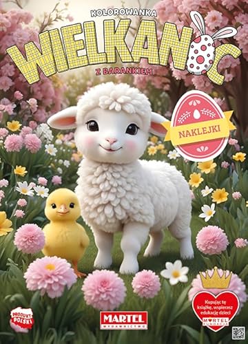 Kolorowanka Wielkanoc z barankiem z naklejkami von Martel