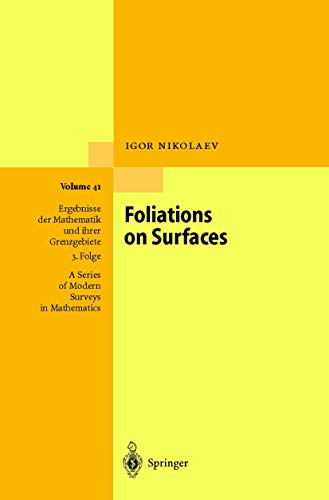 Foliations on Surfaces (Ergebnisse der Mathematik und ihrer Grenzgebiete. 3. Folge / A Series of Modern Surveys in Mathematics, 41, Band 41) von Springer