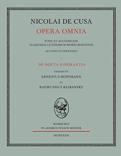 De docta ignorantia (Nicolai de Cusa Opera omnia)