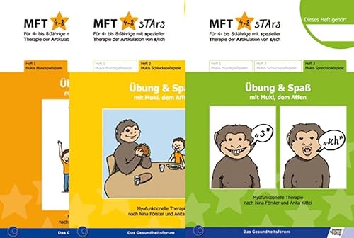 MFT Stars 3 Hefte Mukis Mund-, Schluck-, Sprechspaßspiele (Set): Übung und Spaß mit Muki, dem Affen von Schulz-Kirchner Verlag Gm