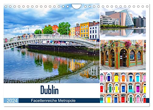 Dublin - Facettenreiche Metropole (Wandkalender 2024 DIN A4 quer), CALVENDO Monatskalender