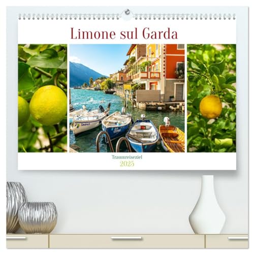 Limone sul Garda - Traumreiseziel (hochwertiger Premium Wandkalender 2025 DIN A2 quer), Kunstdruck in Hochglanz