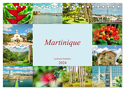 Martinique - karibische Schönheit (Tischkalender 2024 DIN A5 quer), CALVENDO Monatskalender von CALVENDO