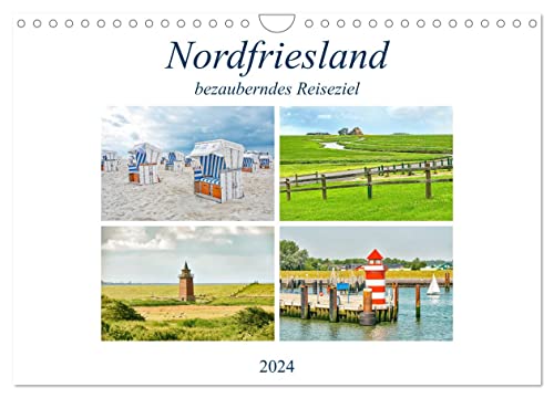 Nordfriesland - bezauberndes Reiseziel (Wandkalender 2024 DIN A4 quer), CALVENDO Monatskalender