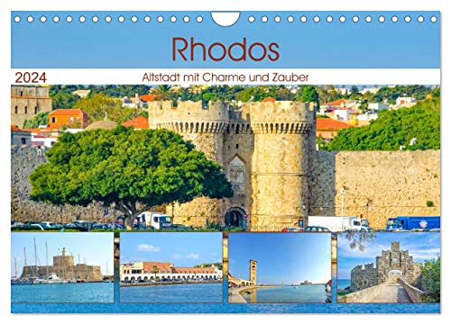 Rhodos - Altstadt mit Charme und Zauber (Wandkalender 2024 DIN A4 quer) (Wandkalender 2024 DIN A4 hoch), CALVENDO Monatskalender: Die Stadt Rhodos – ... griechischen Insel Rhodos. (CALVENDO Orte)