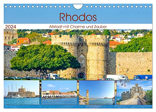 Rhodos - Altstadt mit Charme und Zauber (Wandkalender 2024 DIN A4 quer), CALVENDO Monatskalender