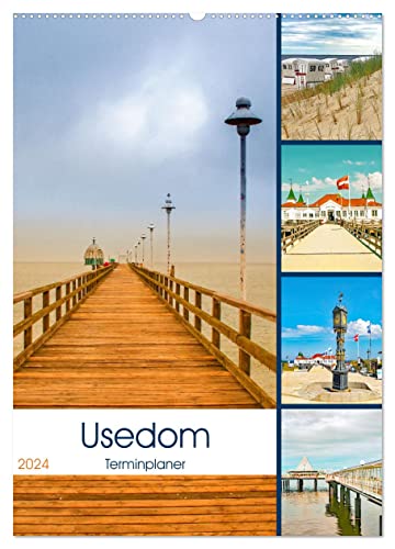 Usedom - Terminplaner (Wandkalender 2024 DIN A2 hoch), CALVENDO Monatskalender