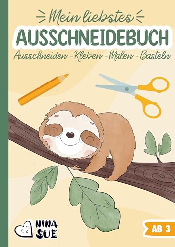 Mein liebstes Ausschneidebuch: Ausschneiden lernen, Kleben, Malen und Basteln ab 3 Jahren - Kreatives Geschenk für Jungen und Mädchen mit Scherenführerschein von Bookmundo