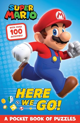 Official Super Mario Here We Go!: A super fun puzzle and activity book – perfect for kids and fans of the video game! von Farshore