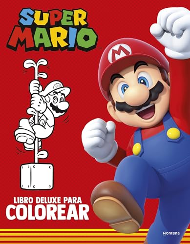 Super Mario - Libro deluxe para colorear: Libro de actividades de Mario Bros (Montena)