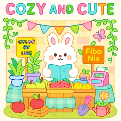 Cozy and Cute: A Relaxing Color by Line Coloring Book for Adults Stress Relief and Calm with Vivid Outlines von Independently published